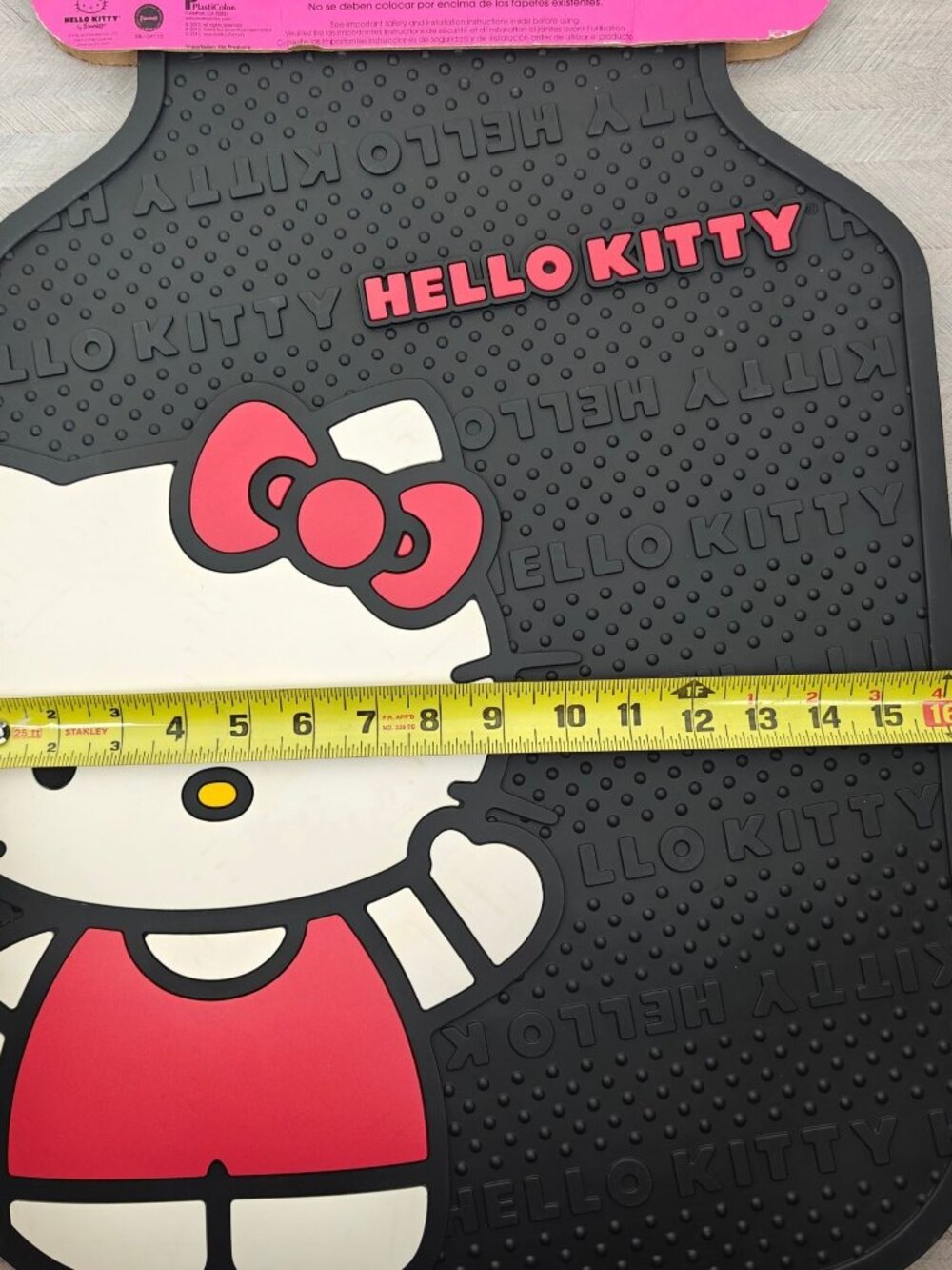 NEW Hello Kitty Rubber Auto Floor Mats Set 2 Front Sanrio 2011 All Weather - Picture 11 of 12